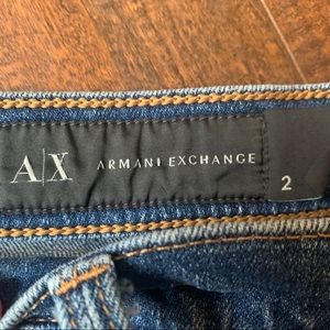 EUC Armani Exchange mini denim jean skirt blue